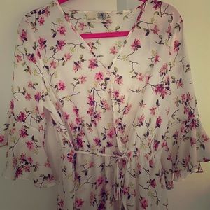 Floral white blouse